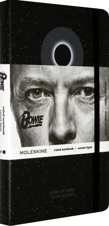 Блокнот 96 листов, 13*21 см "DAVID BOWIE" черный (LEDBQP060B) обложка книги