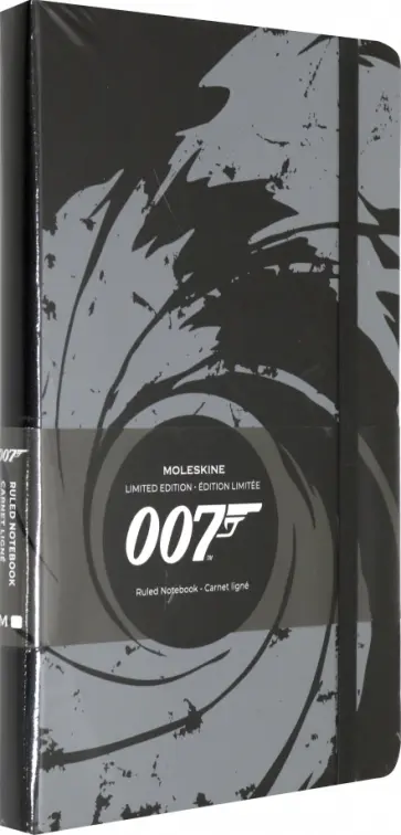 Блокнот 96 листов, 13*21 см "JAMES BOND" черный (LEJB02QP060A) обложка книги