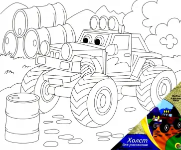 Холст на картоне "Классный джип" (25х30 см) (ХК-0392) обложка книги