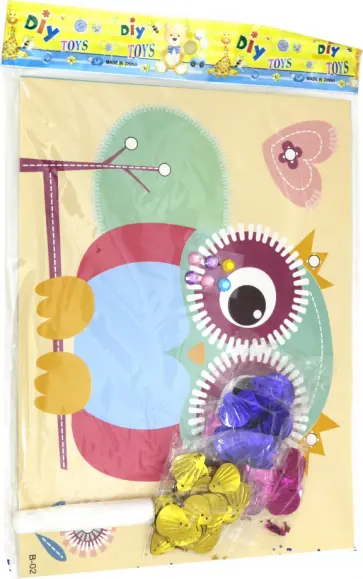 Мозаика из пайеток "Забавная сова" (А4) (НД-1622) обложка книги