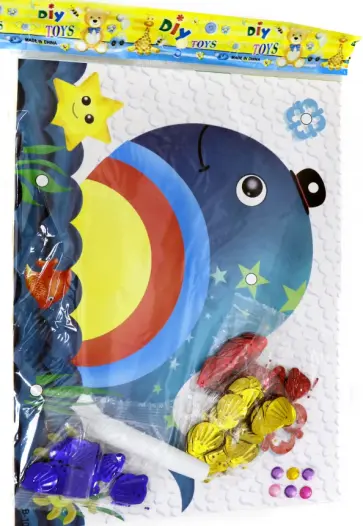 Мозаика из пайеток "Веселый кит" (А4) (НД-1624) обложка книги