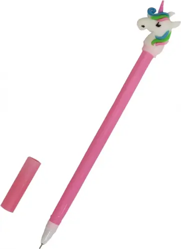 Ручка с фигуркой "Единорог цветная грива" (розовая) обложка книги