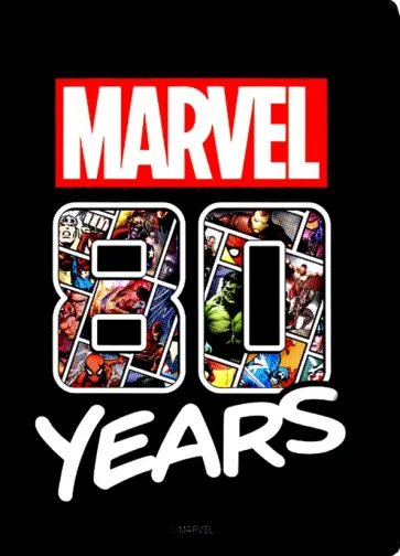 Обложка для паспорта "Марвел 80" лого обложка книги