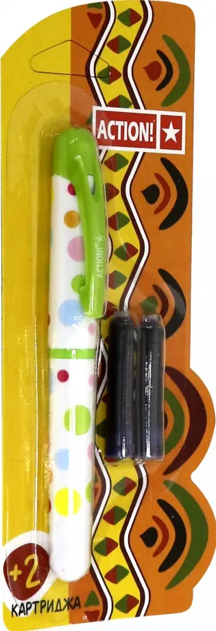 Набор ручка перьевая + 2 картриджа, синяя (AFP1001) обложка книги