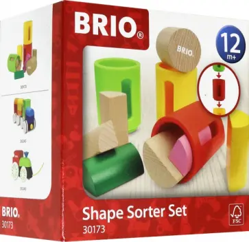 BRIO игровой набор с деревянными формочками-сортерами, 10 деталей обложка книги