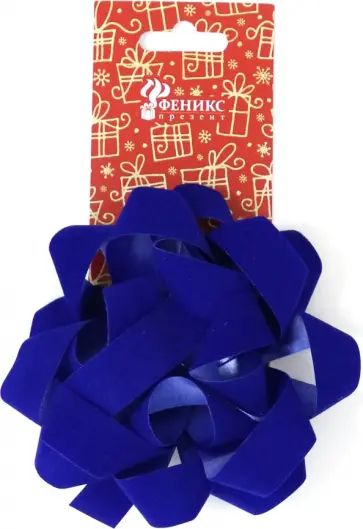Декоративный бант Синий бархат 12x12см (82275) обложка книги