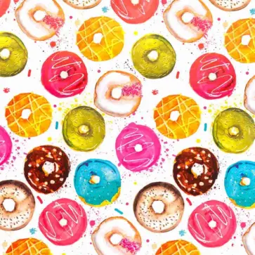 Бумага упаковочная Пончики в глазури (81063) обложка книги