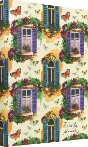 Ежедневник недатированный "Окна в цветах" (112 листов, А5-) (ЕЖБ18511202) обложка книги