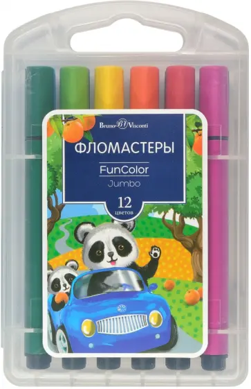 Фломастеры утолщенные 12 цветов "FUNCOLOR JUMBO" (32-0041) Фломастеры утолщенные 12 цветов "FUNCOLOR JUMBO" (32-0041) обложка книги