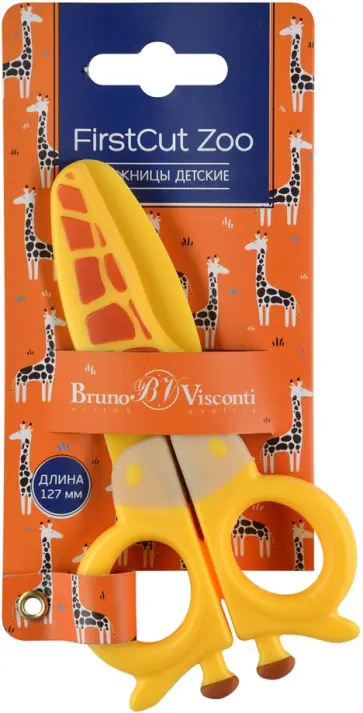 Ножницы детские, 127 мм, FIRSTCUT ZOO, 2 вида (60-0057) обложка книги