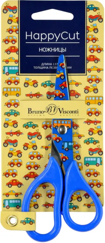 Ножницы детские Happy cut, 137 мм, в ассортименте обложка книги