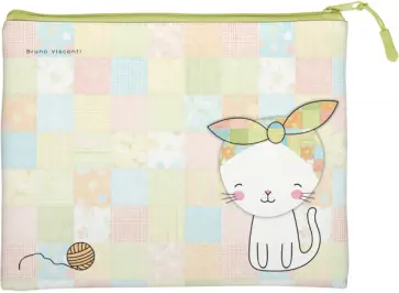 Папка для тетрадей на молнии "Kitten and Ball" (А5, экокожа) (14-002/09) обложка книги