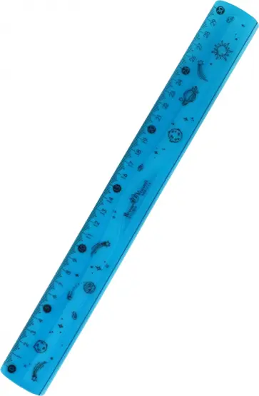 Линейка гибкая, 30 см, HappyGraphix, в ассортименте Линейка гибкая, 30 см, HappyGraphix, в ассортименте обложка книги