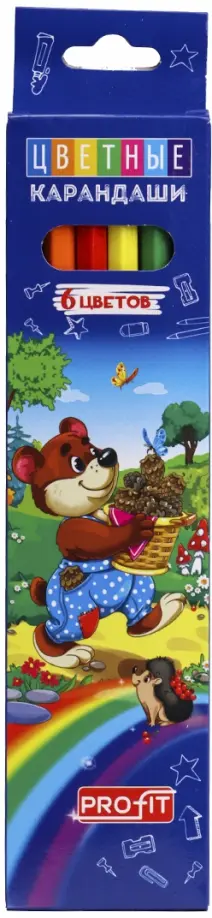 Карандаши 6 цветов, СКАЗОЧНЫЕ ИСТОРИИ (К-7046) обложка книги