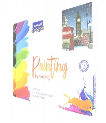 Картина для раскрашивания по номерам "Лондон зимой", 40х50 см (M-10856) обложка книги