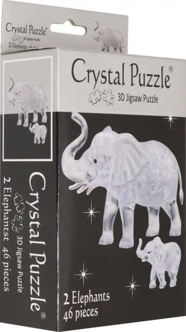 3D головоломка Два слона (90235) обложка книги