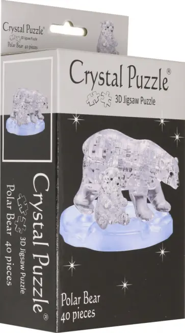 3D головоломка Два белых медведя (90160) обложка книги