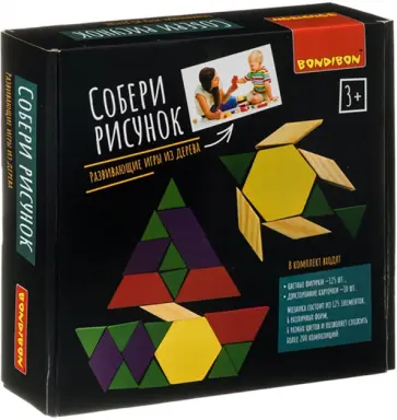 Игра развивающая «Собери рисунок» (ВВ4186) обложка книги