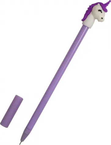 Ручка с фигуркой "Единорог" (сиреневая) обложка книги