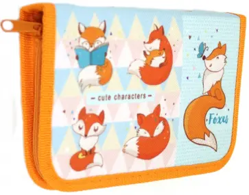 Пенал "Очаровательные лисы" (1 отделение, без наполнения, ткань) (ПН-2021) обложка книги