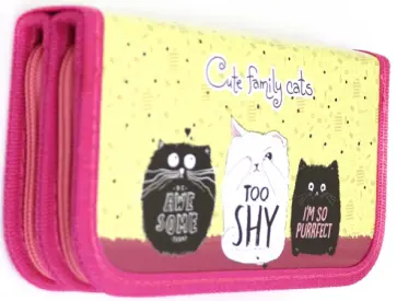 Пенал "Милые котики" (2 отделения, без наполнения) (ПН-3970) обложка книги
