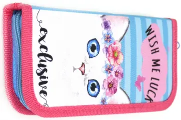 Пенал "Котик с цветами" (1 отделение, без наполнения, ткань) (ПН-6258) обложка книги