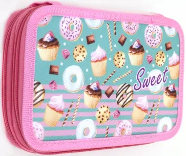 Пенал "Сладости 1" (2 отделения, без наполнения, ткань) (ПН-6280) обложка книги