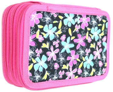 Пенал "Клевер и цветы" (3 отделения, без наполнения, ткань) (ПН-6601) обложка книги