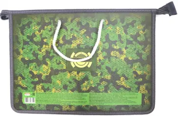 Папка детская на шнурках "Милитари" (А4, пластик) (П-6755) обложка книги