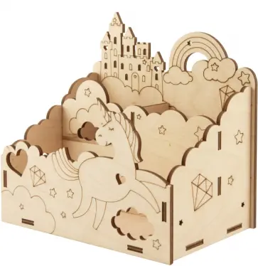 Органайзер "Единорог в облаках" (фанера) обложка книги