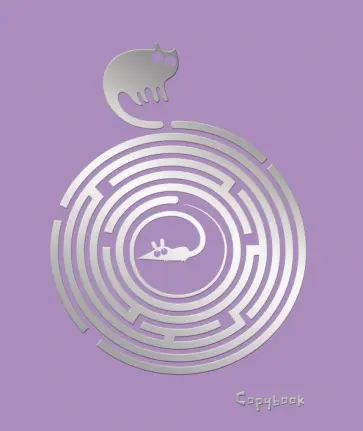 Тетрадь 48 листов, клетка, TOTAL LILAC. Лабиринты, ассорти (ТККФ486855) обложка книги