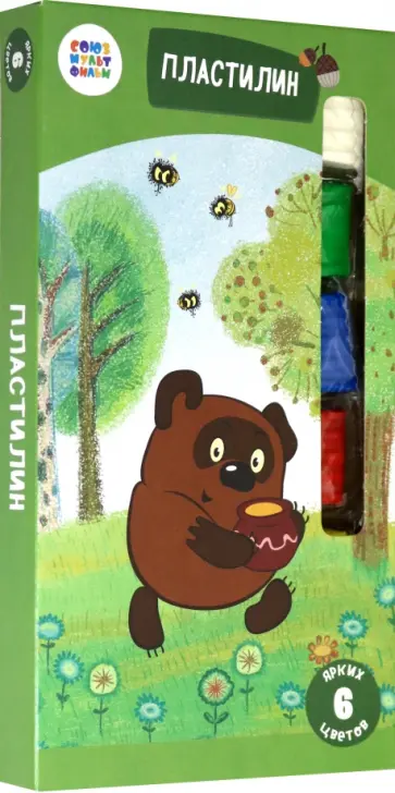 Пластилин 6 цветов "Винни Пух" 108 гр. (СМФ 12075) Пластилин 6 цветов "Винни Пух" 108 гр. (СМФ 12075) обложка книги