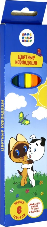 Набор цветных карандашей (6 штук) "Котенок по имени Гав" (СМФ 13001) обложка книги
