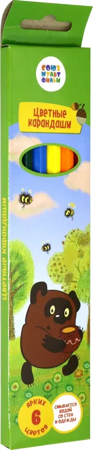 Набор цветных карандашей (6 штук) "Винни Пух" (СМФ 13003) обложка книги