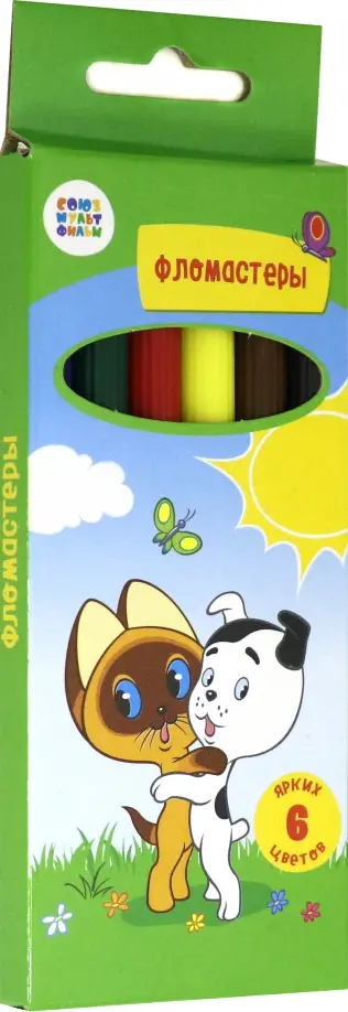 Набор фломастеров 6 штук "Котенок Гав" (СМФ 13010) обложка книги