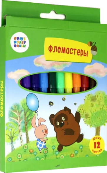 Набор фломастеров 12 штук "Винни Пух" (СМФ 13013) обложка книги