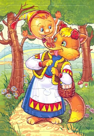 Пазл "Колобок и Лиса" (30 элементов) обложка книги