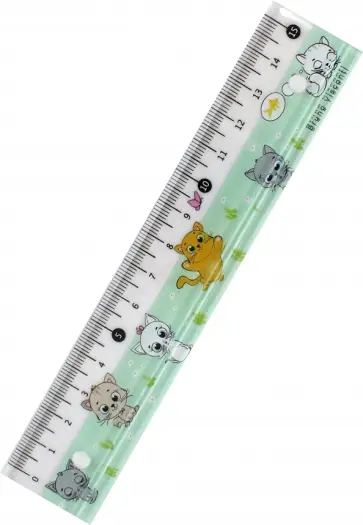 Линейка пластиковая Кошечки, 15 см Линейка пластиковая Кошечки, 15 см обложка книги