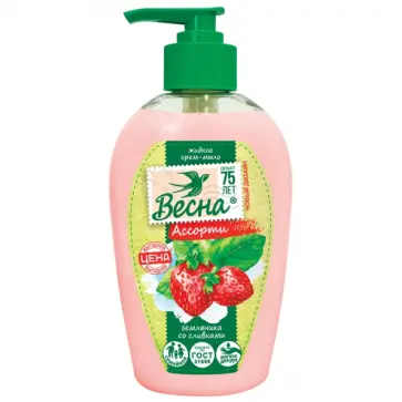 Мыло-крем жидк 280мл ВЕСНА "Земляника со сливками" обложка книги