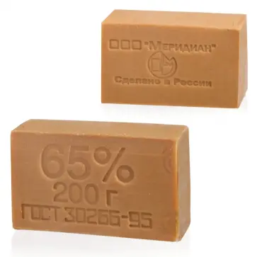 Мыло хоз 65%, 200г (Меридиан), без упаковки, 90562 обложка книги