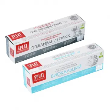 Зубная паста "Сплат" 100 мл., 1 шт.,  в ассортименте (отбеливание/ биокальций) обложка книги