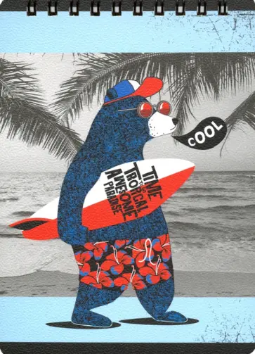 Блокнот 100 листов, 10,5*14 см, спираль "Teenager, медведь" (N1949) обложка книги