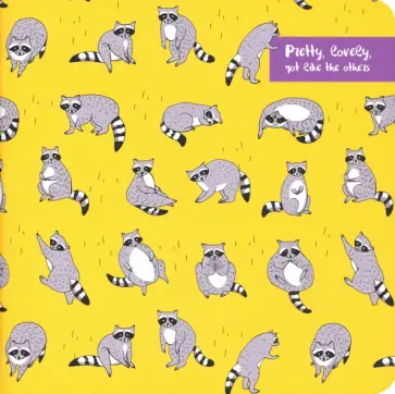 Альбом для рисования 20 листов, 17*17 см "Zoo, еноты" (N1835) обложка книги