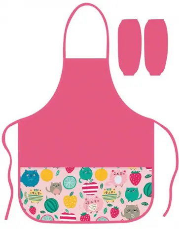 Фартук с нарукавниками для уроков труда и рисования "Коты", с 2-мя карманами (51566) обложка книги