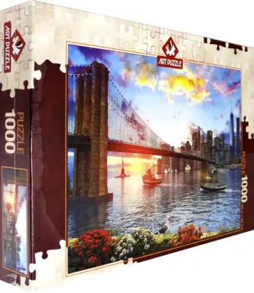 Пазл 1000 деталей "Закат над Нью-Йорком" (5185) обложка книги