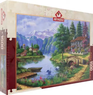 Пазл-1500 Деревня у озера обложка книги