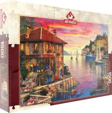 Пазл-1500 Средиземноморская гавань обложка книги