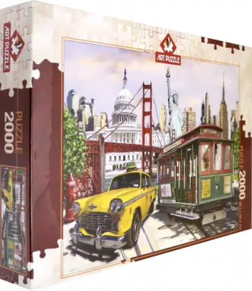 Пазл 2000 деталей "Коллаж, США" (5473) обложка книги