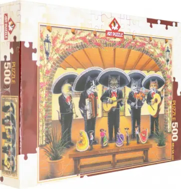 Пазл 500 деталей "Группа Фламенко кошек" (5082) обложка книги