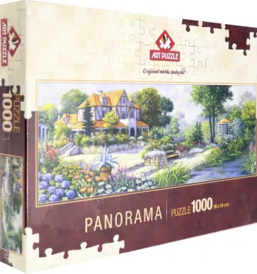 Пазл панорама 1000 деталей "Английский коттедж" (4333) обложка книги